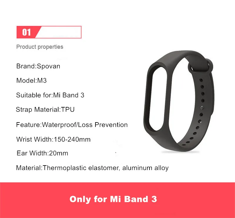 Ремешок mi Band 3/4 водонепроницаемый сменный силиконовый ремешок-браслет для Xiao mi 3 mi 4 умный браслет аксессуары для наручных браслетов