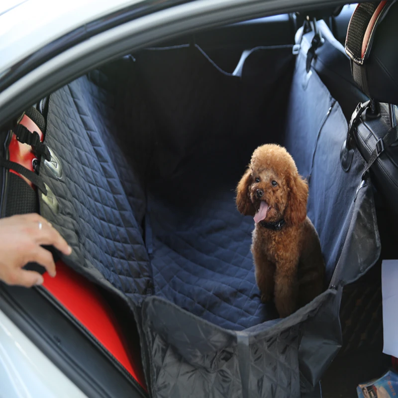 Car Pet Dog Carrier Dog Bag Pet Seat Cushion Rear Bench Back Cover Mat