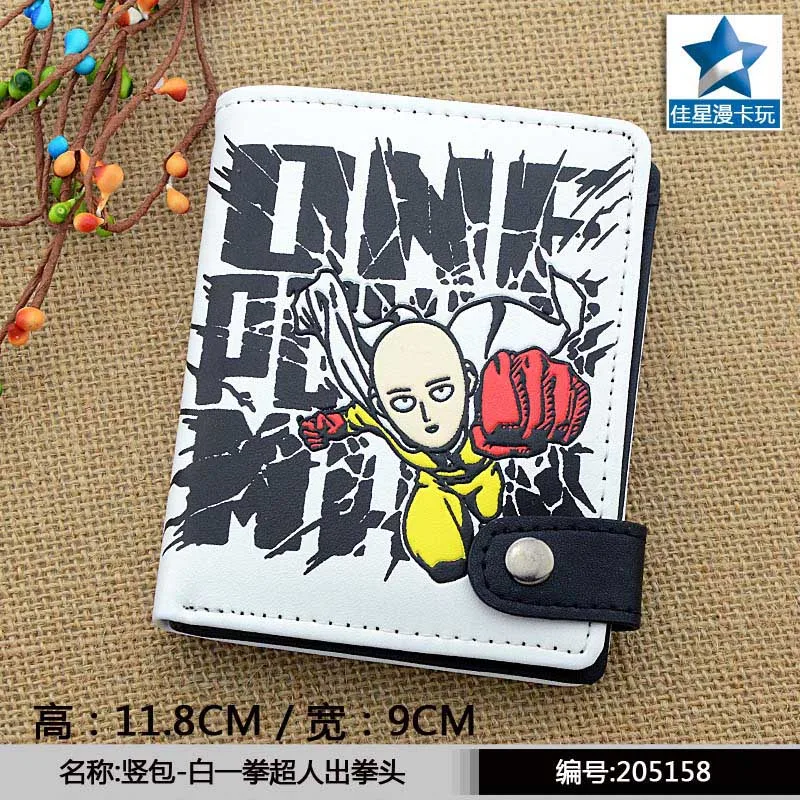 Аниме One Punch Man PU белый нулевой кошелек/портмоне с внутренним карманом на молнии - Цвет: One Punch Man 2