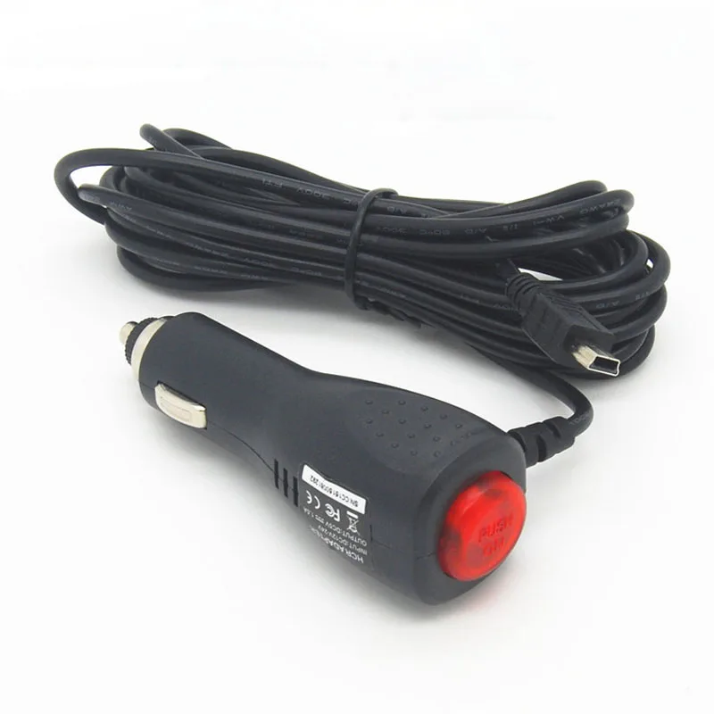 

Car Accessorie Cigare Lighter Adapters Power Long Wire 2A With Switch Suitable Mini-usb Miro-usb Interface For GPS DVR Camera