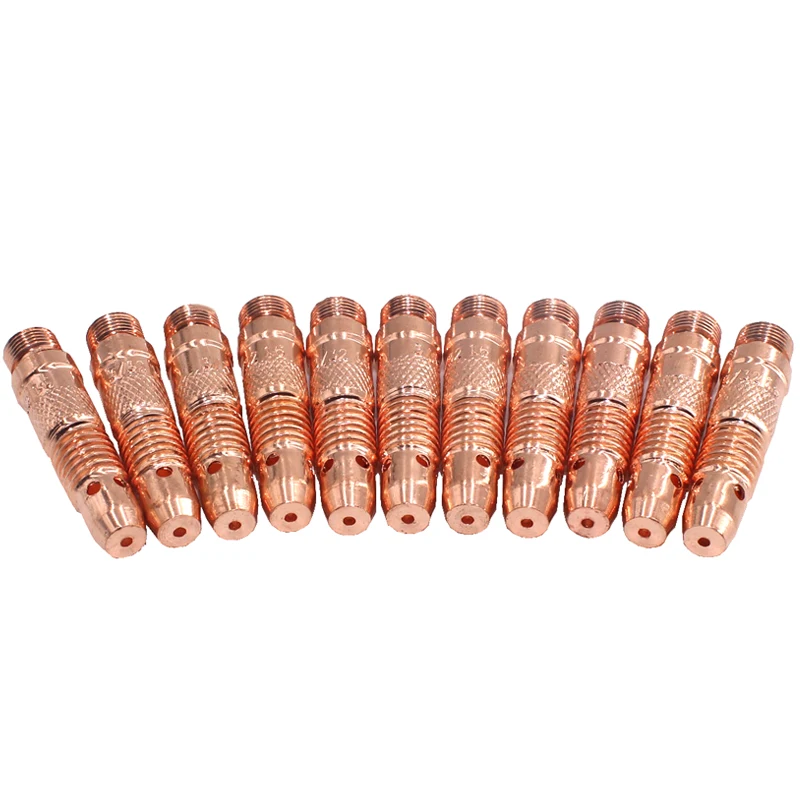 10Pcs Welding Tools Consumables TIG Inverter DC Welding Machine Equipment 2.0mm WP17 18 26 Torch Tungsten Collet body and Collet