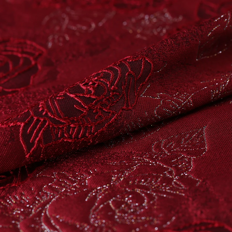Стальные розы французские импортные трехмерные модные жаккардовые ткани для платья пальто tissus au metre лоскутное tissu telas DIY