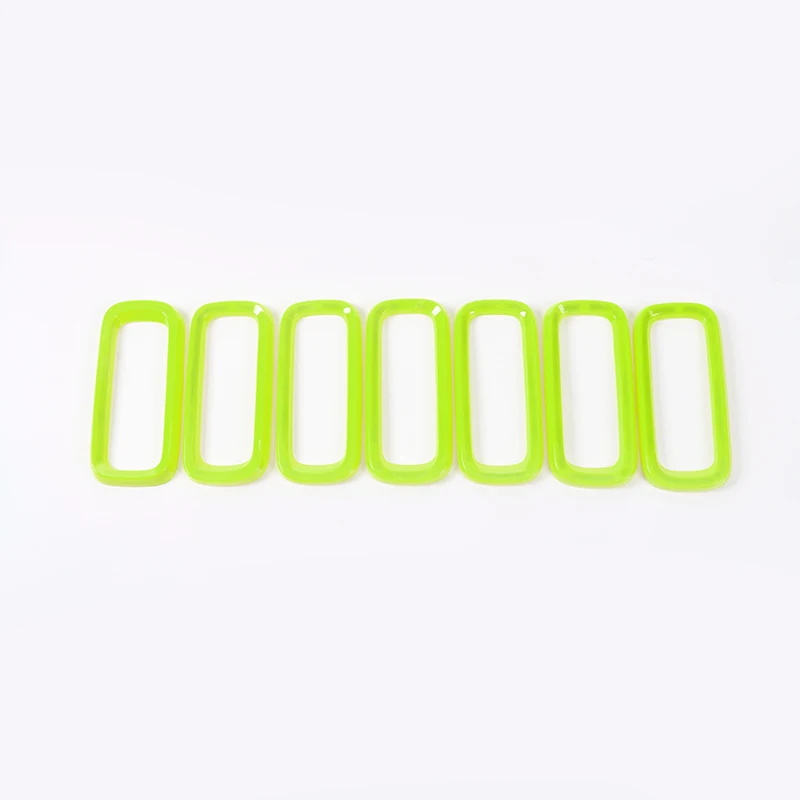 

7 Pcs/1 Set Front Grill Vent Hole Frame Trim Cover Ring For Jeep Renagade 2015-2016 Orange Red Yellow Black Reseda