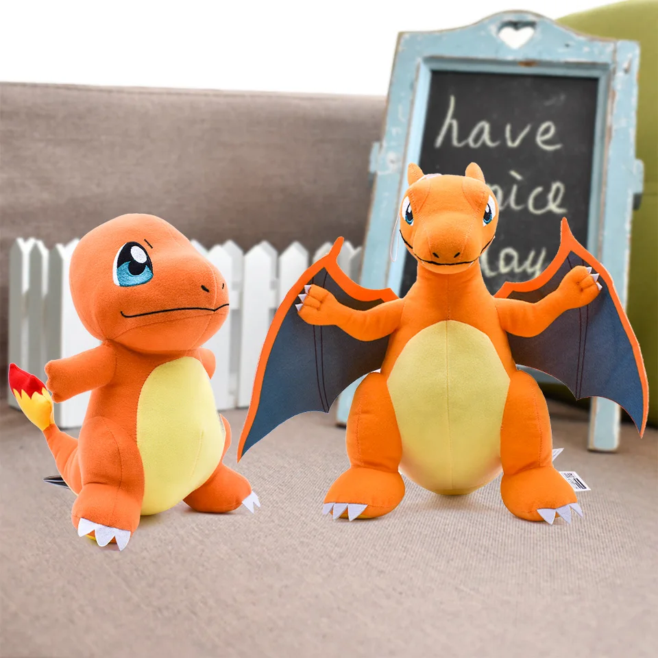 

29-33cm Charizard Charmander Japan Anime Poke GO Center Mega Evolution Plush Toys Stuffed Animal Children Kids Plush Doll Gift