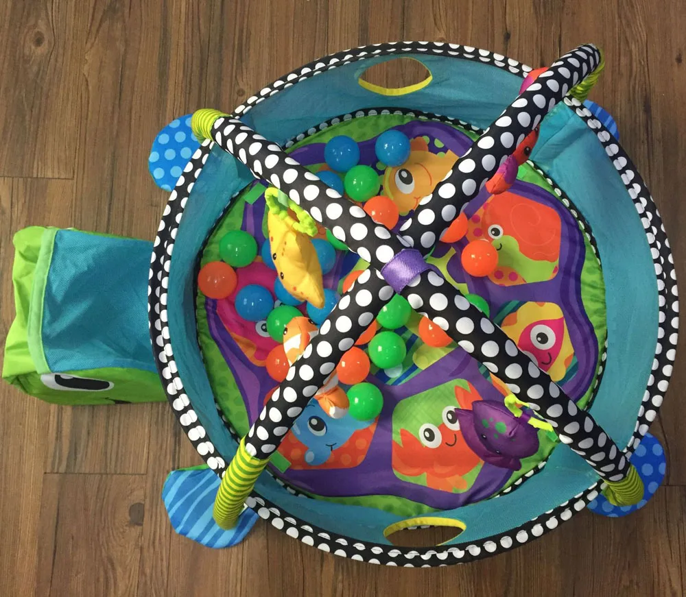 Leão Bebê Jogar Esteira Ano Playmat Ginásio Tapete Rastejando no Berçário Tartaruga Brinquedo Net Suporte 3-em-1 Bola Marinha Piscina Cerca 0-1 10 Brinquedos e hobbies