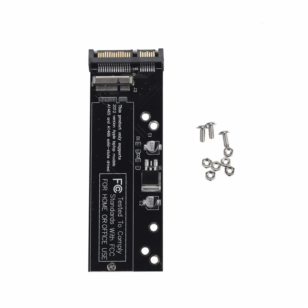 

Reliable Dropshipping Adapter Card To SATA For 2012 Laptop Models A1465 A1466 SSD Original Slot