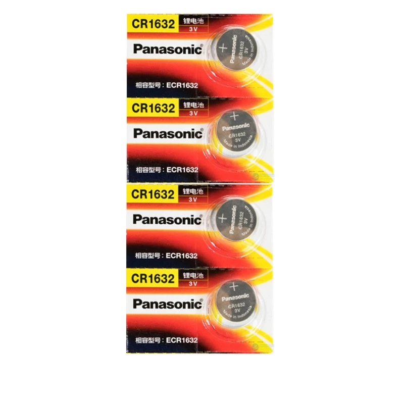 4 X original brand new battery for PANASONIC cr1632 3v button cell coin batteries for watch computer cr 1632