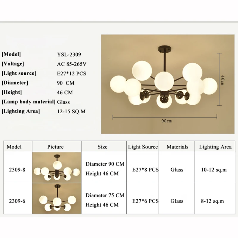 6 8 12 головные лампы стеклянный шар подвесной светильник Modo magic bean светильник|lighting