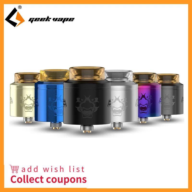 Skup Oryginalny Geekvape Tengu RDA Atomizer e cigs zbiornik do e papierosa z PMMA drip dip fit aegis solo box mod vs Baron RDA DROP RDA atomizer