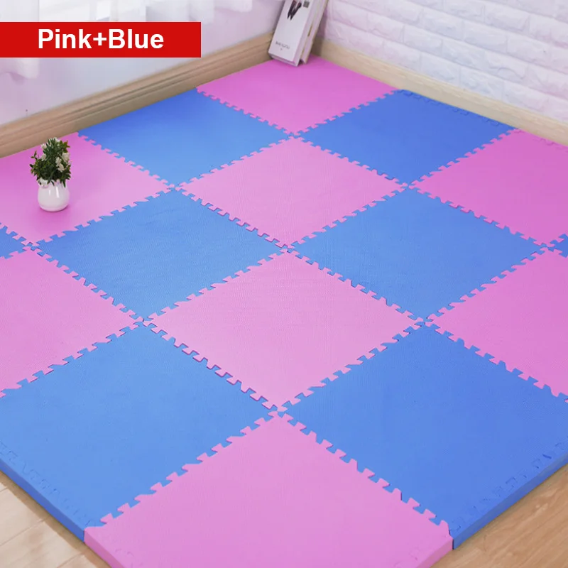 ITNEX 10 шт./лот 30*30*0,8 см для детей, eva пены игровой коврик-пазл для детей ковры, детские игрушки, ковер для детей блокируя напольный для упражнений Плитки - Цвет: pink blue