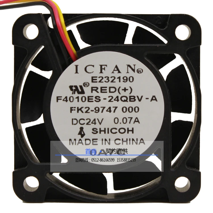 Новый ICFAN F4010ES 24QBV A 4010 24V 0.07A 4 см вентилятор охлаждения| |