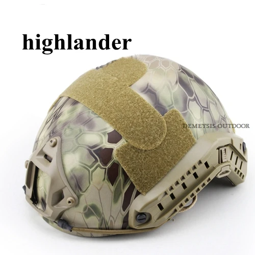 54-62 см полузакрытые защитные тактические страйкбольные шлемы для охоты на открытом воздухе Wargame CS военная стрельба Пейнтбол шлем боевой - Цвет: highlander