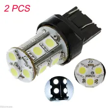 2016 New White 7443 5050 13 SMD LED Brake Stop Tail font b Light b font