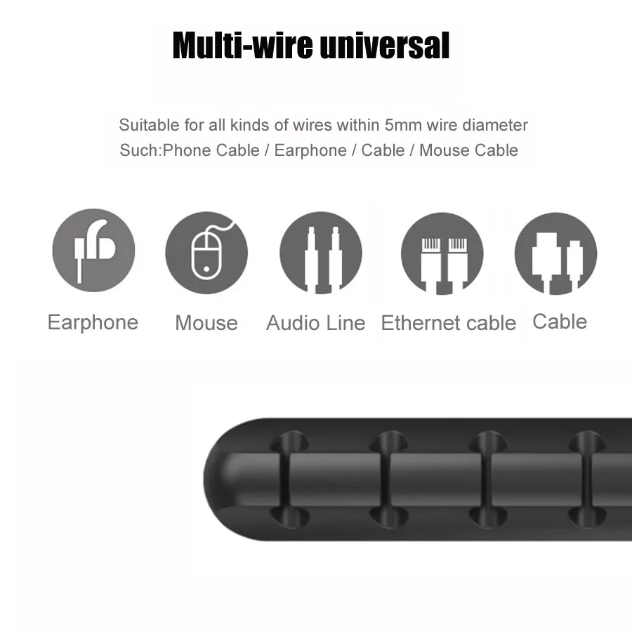 KHP Silicone Cable Organizer USB Cable Management Clips Cable Holder Protector For Mouse Headphone Earphone Desktop Cable Winder KHP Silicone Cable Organizer USB Cable Management Clips Cable Holder Protector For Mouse Headphone Earphone Desktop Cable Winder