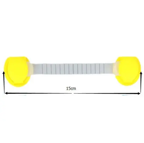 10 шт. высокого качества замок безопасности ребенка ребенок шкафчик для детей Детские замки безопасности ремни#24 - Цвет: 15cm Yellow