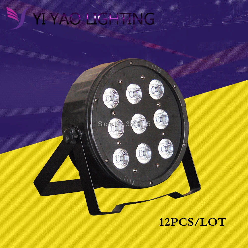 

12PCS/LOT 9x12W RGBW 4IN1 led par DJ LED RGBW Wash Disco Light DMX Controller