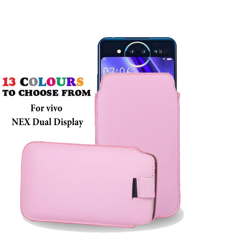 Кожаный чехол для vivo NEX с двойным дисплеем карман на веревке вкладки аксессуар