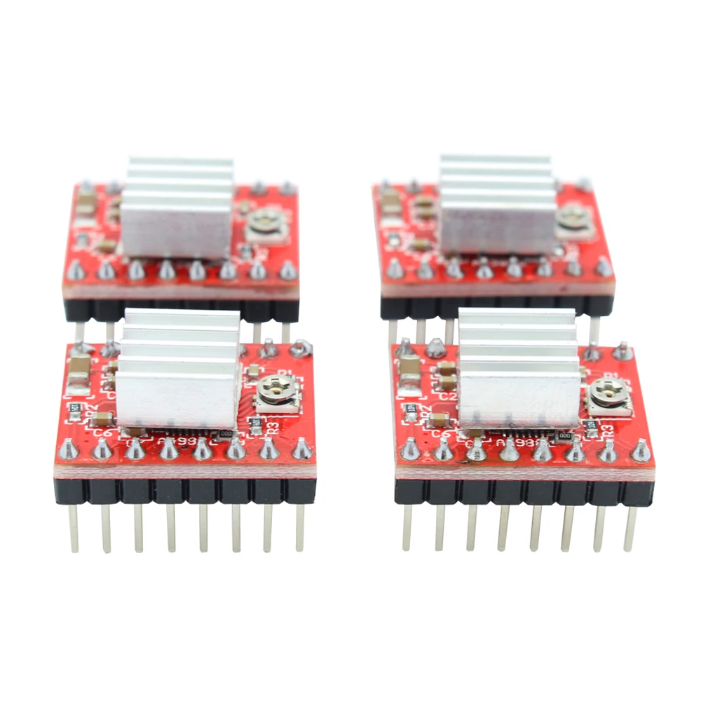 

4pcs StepStick A4988 Stepper Motor Driver A4988 with 4pcs Heatsink For 3D Printer RAMPS1.4 Sanguinololu Freeshipping!!!