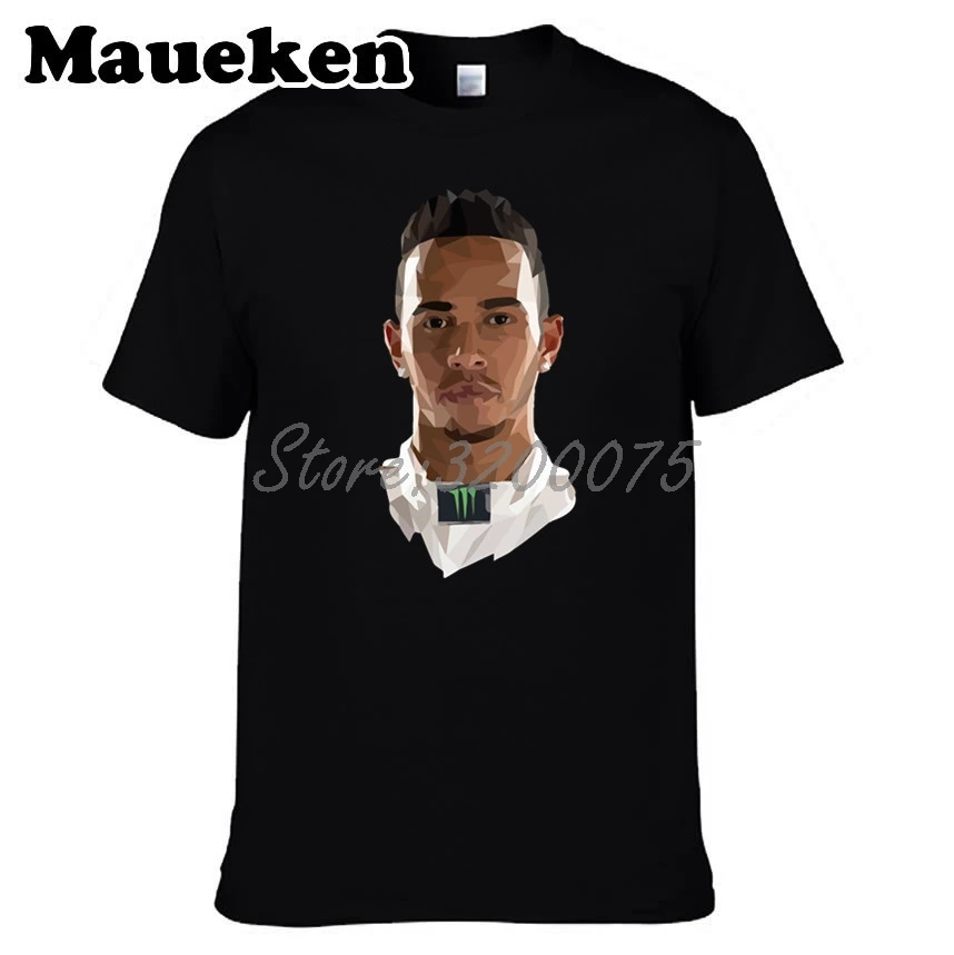 Мужская футболка Lewis Hamilton 44 Низкая Футболка мужская футболка с круглым вырезом Футболка W19032306