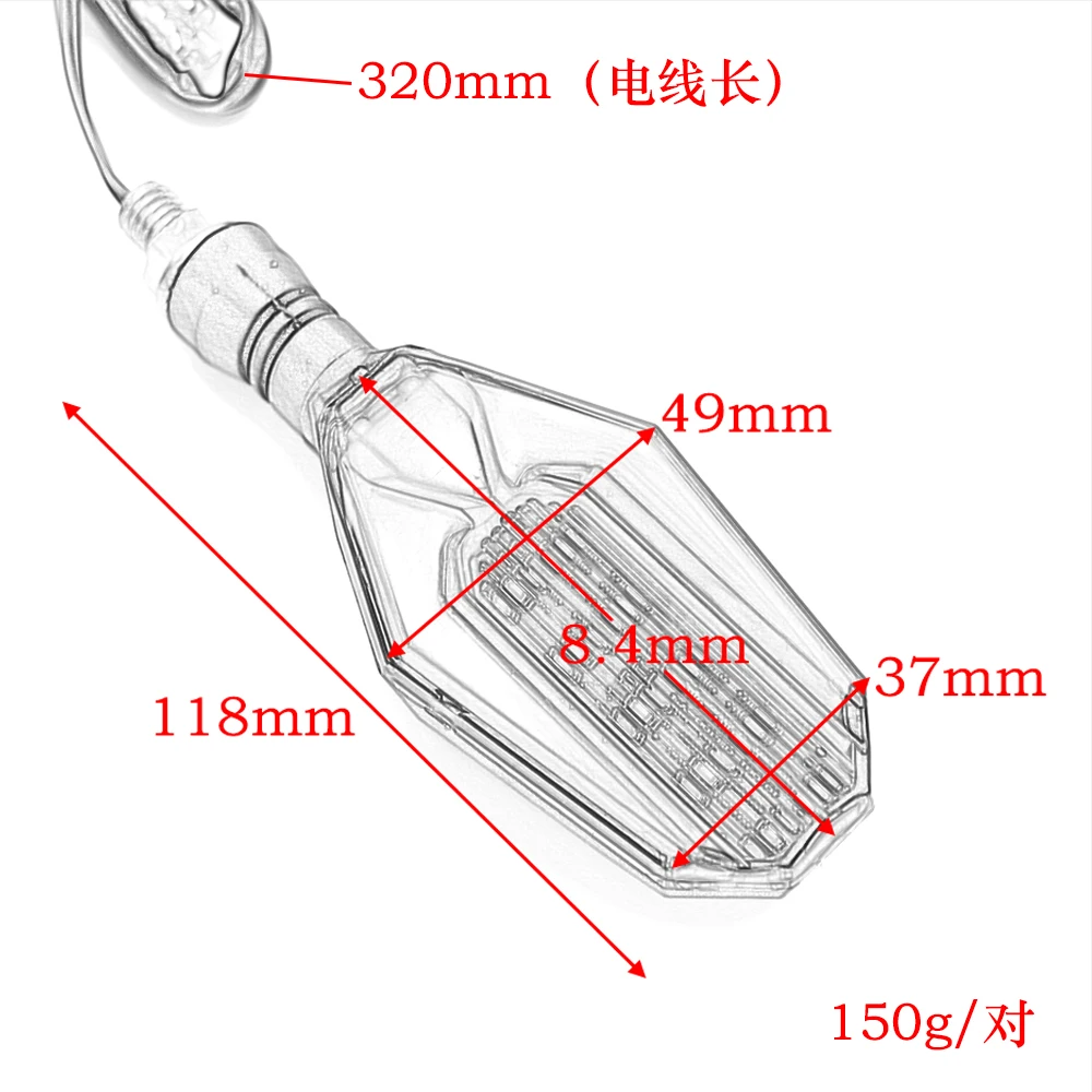 Указатели поворота для мотоцикла evomosa 10 мм CB SVFor EXC Tmax 530 msx125 Sporster kawasaki er6n 2 шт.| |