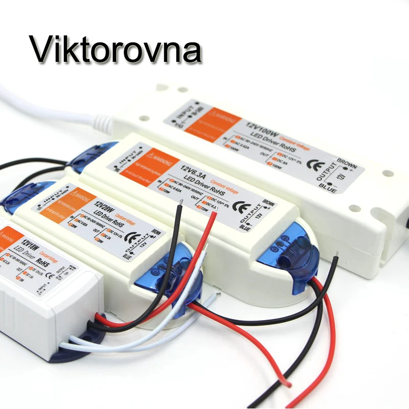 AC DC 12V адаптер питания драйвер 220V к светодиодные трансформаторы для светодиодных