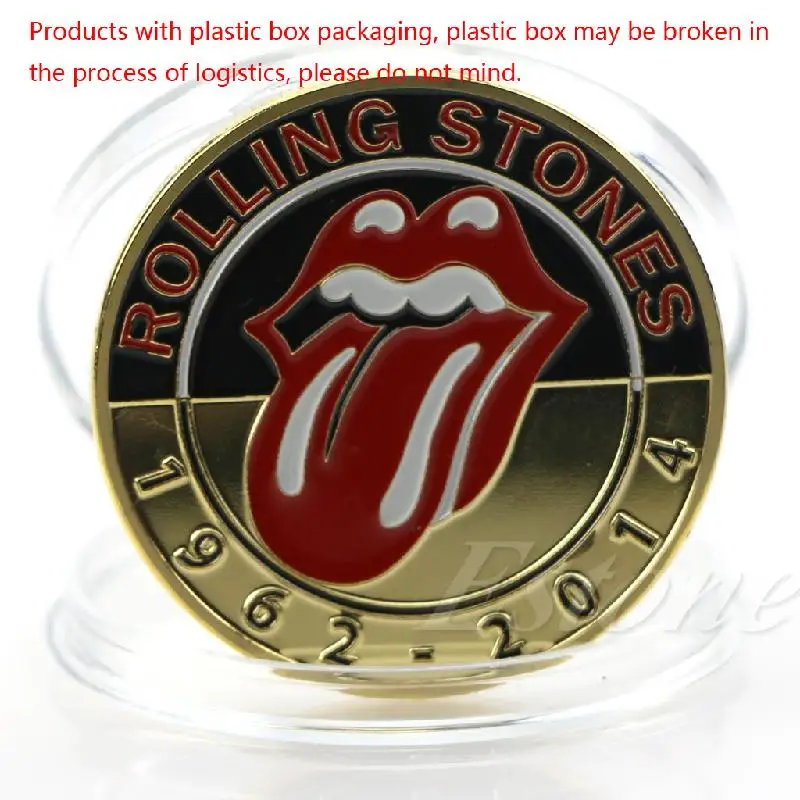 

Gold Plated Famous Music Group Rolling Stones Commemorative Coin Art Collection