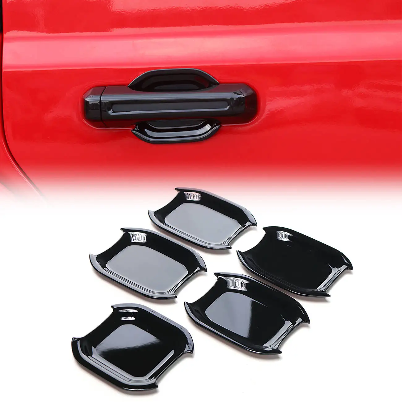 

Door Outer Door Bowl Trim for Jeep Wrangler JL 4-Door 2018 UP ABS Black Red Silver
