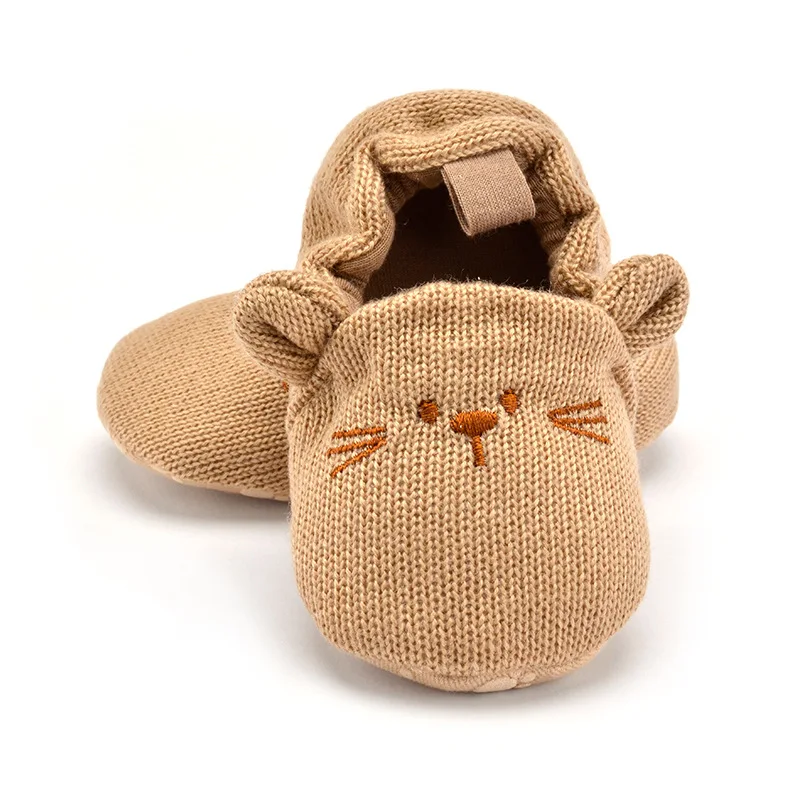 Первые ходоки обувь мода новый осень-зима принтом хлопковая ткань пряжа для маленьких девочек новорожденных Мягкая кроватки 0-18 м обуви