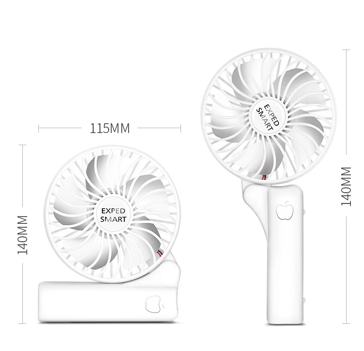 Настольный складной вентилятор может быть ручной и сидеть три ветра низкий уровень шума Двойной источник питания