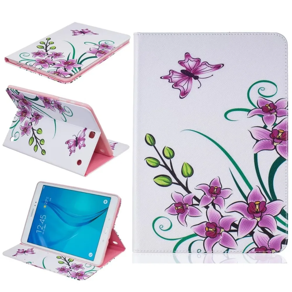 

(Slim Fit) Stand Card Slot Folio Flip PU Leather Case Cover Skin Case for Samsung Galaxy Tab A 9.7 SM-T555 T550 P550 9.7''