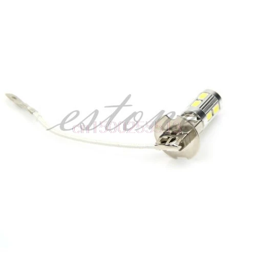 2X Авто H3 светодиодный лампы 10 SMD 5630 белые Противотуманные фары дальнего света