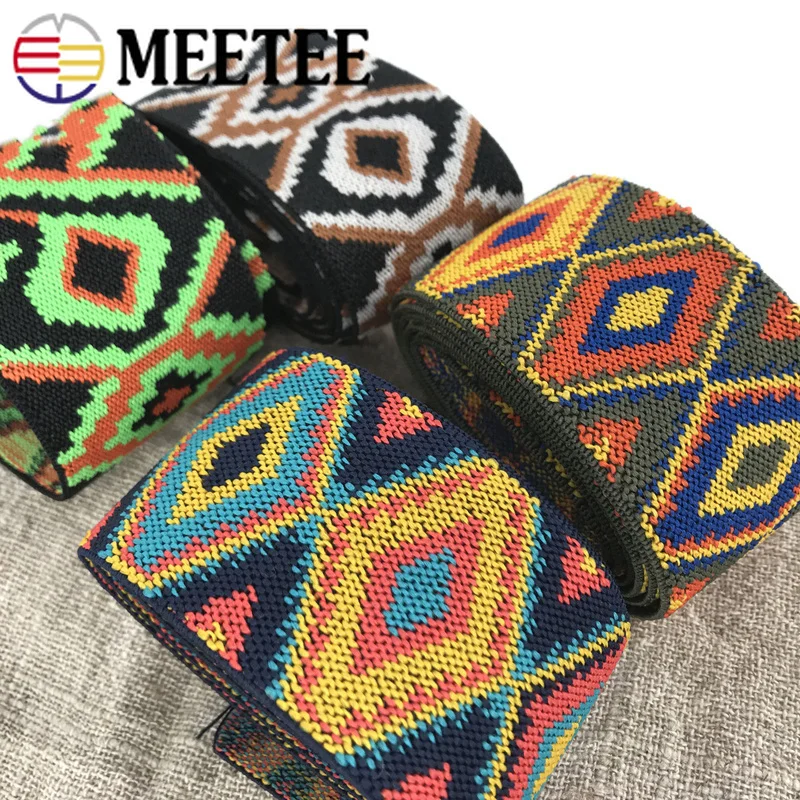 

3Meter Meetee 50mm Elastic Band Rubber Band Webbing Pants Waist Binding Tapes for Skirt Bags Belt Sewing Clothing Accessories