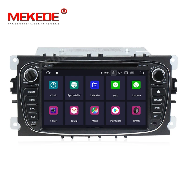 Best MEKEDE 2 Din Car Radio Android 9 For FORD/Focus/S-MAX/Mondeo/C-MAX/Galaxy Car Multimedia Video DVD Player GPS USB DVR WIFI FM/AM 1