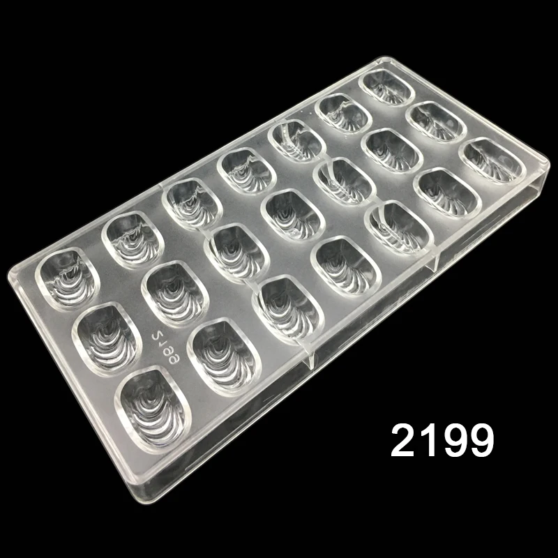 Valentines day clear polycarbonate plastic chocolate jelly candy making molds seashell chocolate mould Decorative tools