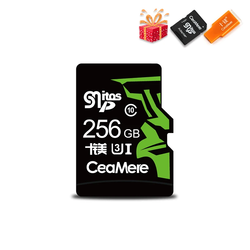 CeaMere карта памяти 256 ГБ 128 Гб 64 Гб U3 UHS-3 32 ГБ Micro sd карта класс 10 UHS-1 флэш-карта памяти Microsd TF/sd карта s для планшета - Емкость: 256 ГБ