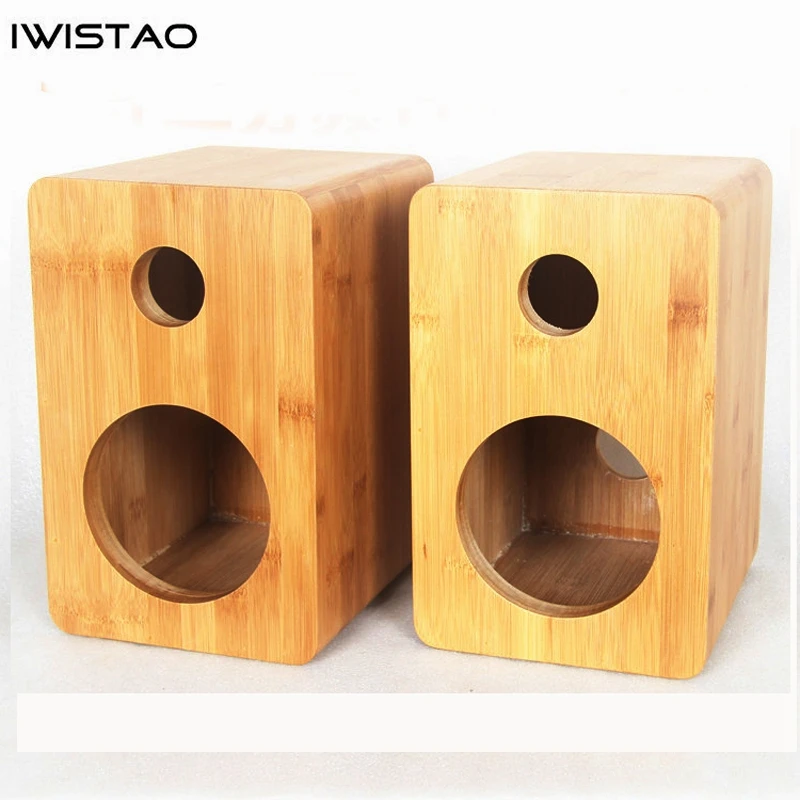 IWISTAO HIFI 5 дюймов 2 способа динамик пустой шкаф перевернутый 1 пара готовой древесины бамбука для лампового усилителя