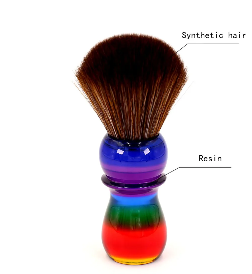 Yaqi 26mm Rainbow Brown Synthetic Hair Shaving Brushes