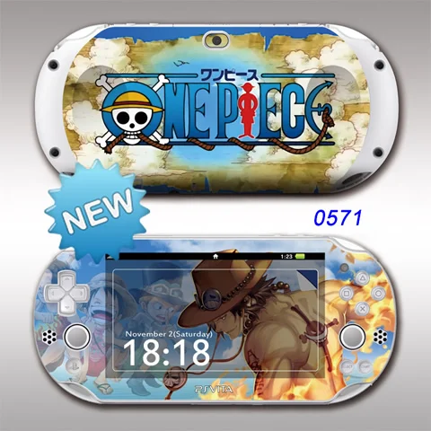 Передняя и задняя защитная пленка psv 2000 для sony PS vita 2000 psv 2000 one piece deckle виниловая наклейка протектор - Цвет: 0571 PSV2000 Sticker