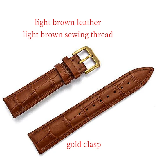 Genuine Leather Watch Band Strap for Samsung Galaxy gear s3/Sport Galaxy 42 46 Active Band 19mm 20m 24mm leather 22mm band quick - Цвет ремешка: light brown gold