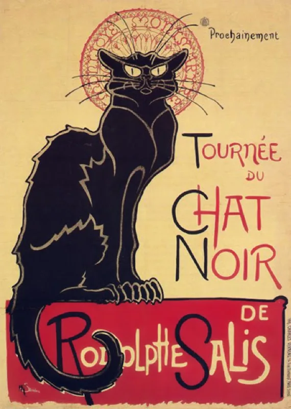 Vintage CHAT NOIR by Steinlen Print on Paper or Canvas Giclee Poster 13X18 to 44 
