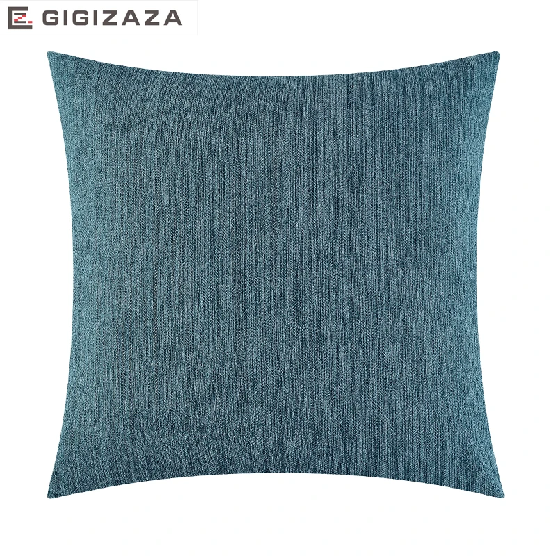 

Soft touch solid jacquard fabric Wholesales Pillow cushion blue tan Cushion cover Home Decorative for sofa 45x45cm/50*50cm