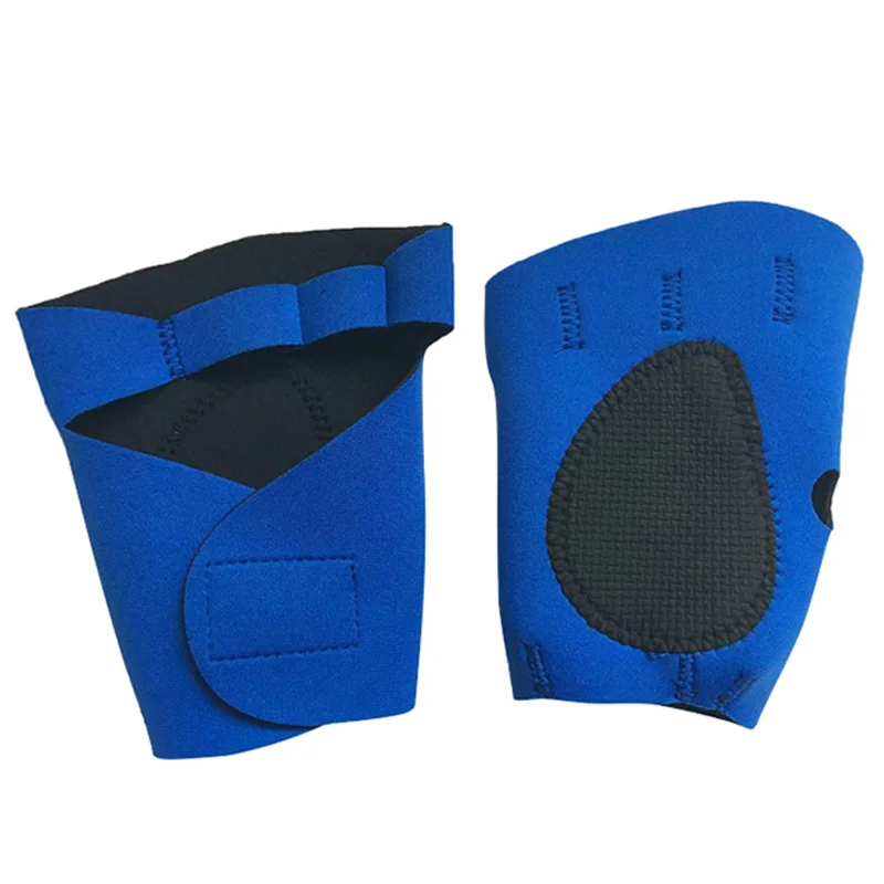 1 пара вес тренировки с поднятием тяжестей перчатки ладони защитные перчатки фитнес для бодибилдинга, тренажерных залов Нескользящая защита для мужчин и женщин - Цвет: Синий