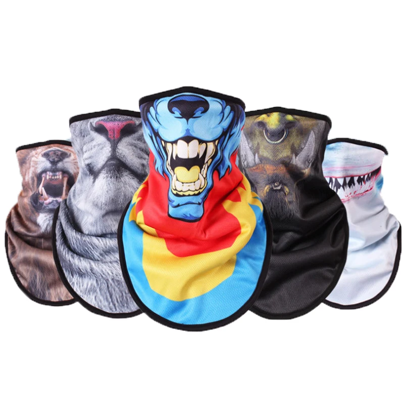 

Deftfamily Cycling Face Mask 3D Animal Skull Moto Balaclava CS Helmet Quick Dry Riding Caps Breathable Hat Bike Shield Hood