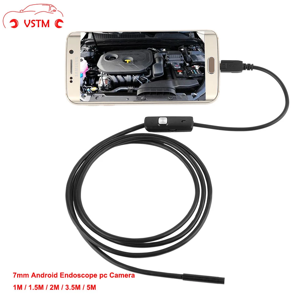 Endoscope 7mm 1m 1 5m 2m 3 5m 5m For Android Pc Usb Endoscope Led Inspection Mini Video Camera Camcorder Borescope Tube Endoscope 7mm Endoscope Ledendoscope For Android Aliexpress