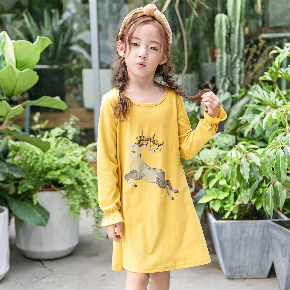

Kseniya Kids Girls Dress Long Sleeve Petal Cotton Knitted Winter Dress Kids Party Dresses For Girls 10 12