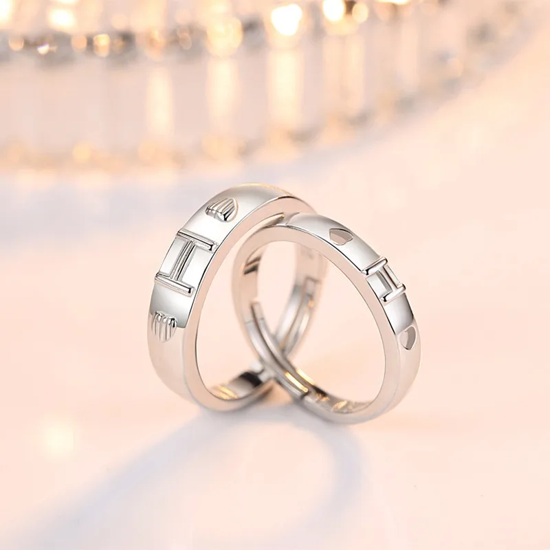 

New Design Letter Ring For Men A Pair Original Designs Japan and South Korea Men Jewelry Sterling Silver Rings