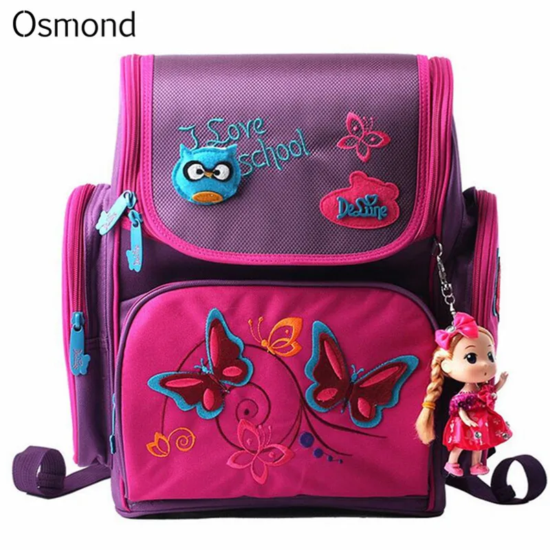 

Osmond Pink Backpacks For Girls Children Cartoon Backpack Cute Doll School Bags Safe Orthopedic Rucksack Kids Backpack Mochila