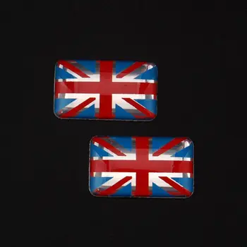 

BBQ@FUKA 1 Pair England Britain UK Union Jack Flag Resin Sticker Emblem Badge Car Trunk Decal Car-Styling