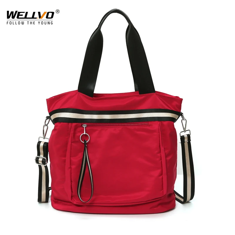 

Japan Style Shoulder Messenger Bag Waterproof Nylon Webbing Tote Handbag for Women Over the Shoulder Bag Travel Handbag XA3WC