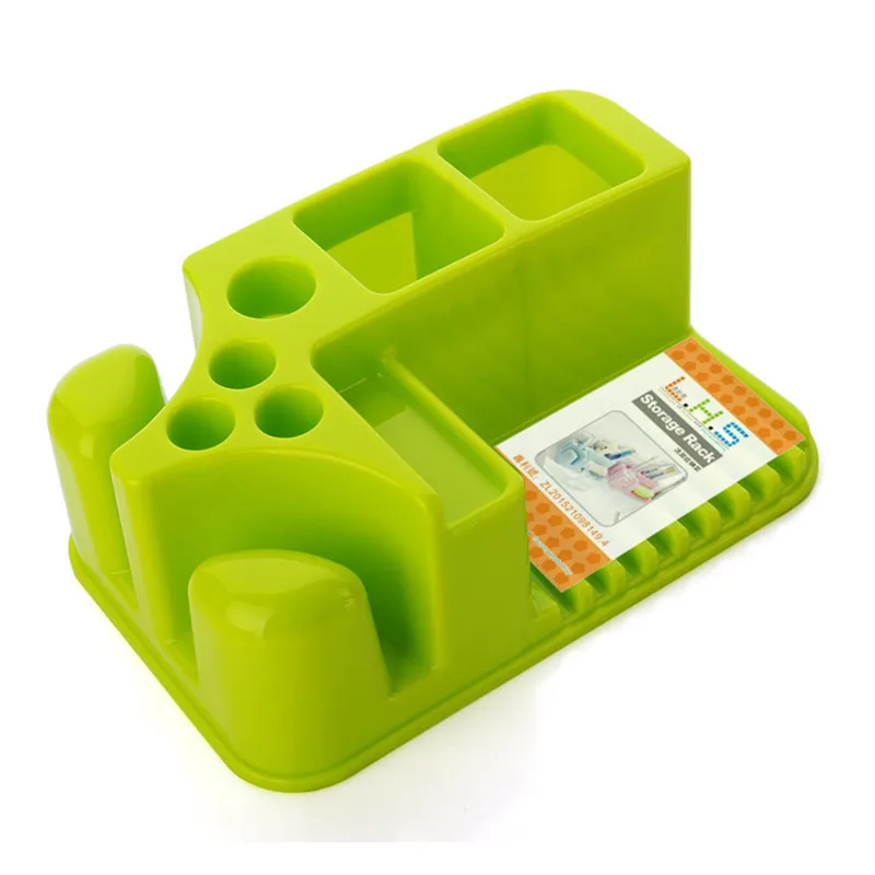 

New Plastic Bathroom Organizer Toothpaste Toothbrush Holder Soap Dish Rectangular Storage Holder for Cups Bathroom Sets